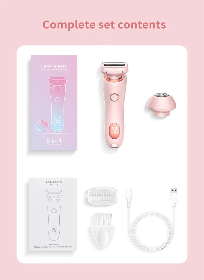 Lulupurest™ 2-in-1 Electric Razor & Bikini Trimmer for Women