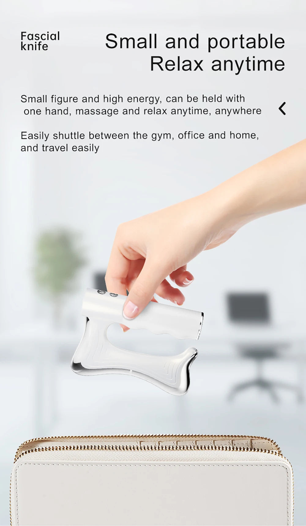 Electric Heating Fascia Knife Muscle Relaxation LCD Vibration Massager Warm Body Lifting Blade Comb Massage Tool