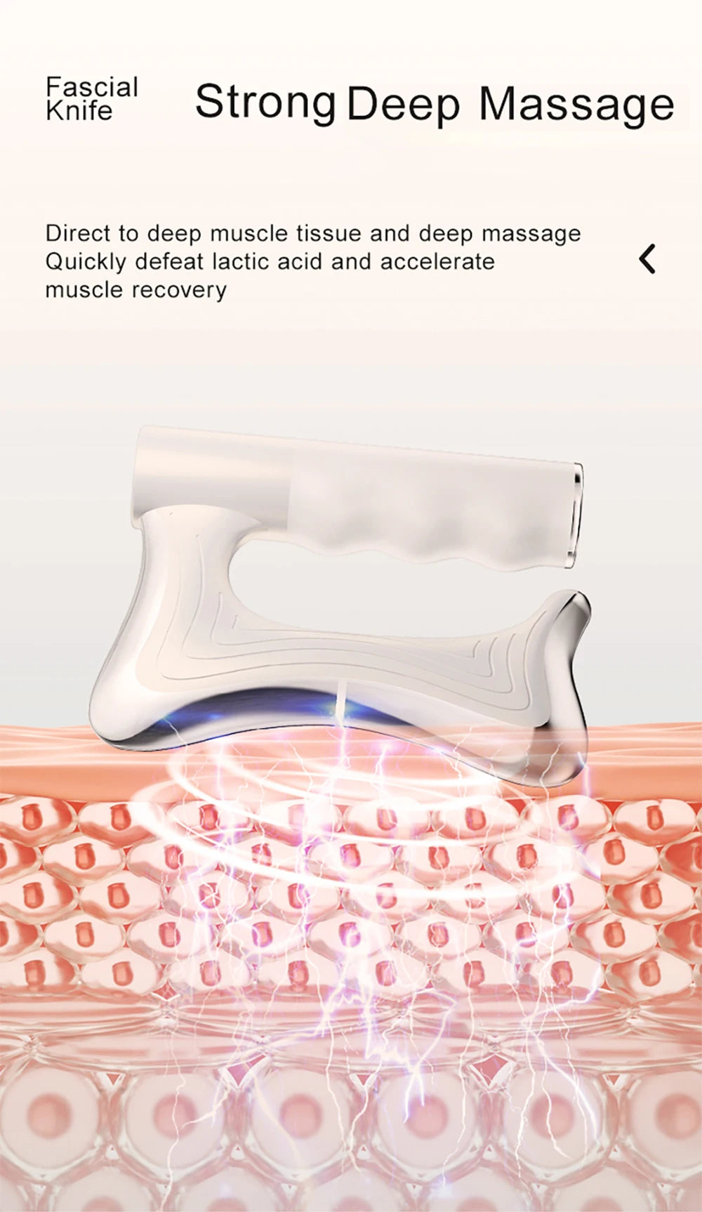 Electric Heating Fascia Knife Muscle Relaxation LCD Vibration Massager Warm Body Lifting Blade Comb Massage Tool