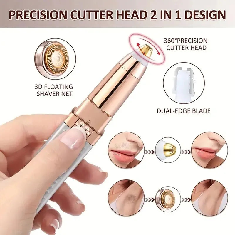 Lulupurest™ 2-in-1 Rechargeable Eyebrow & Facial Hair Shaver