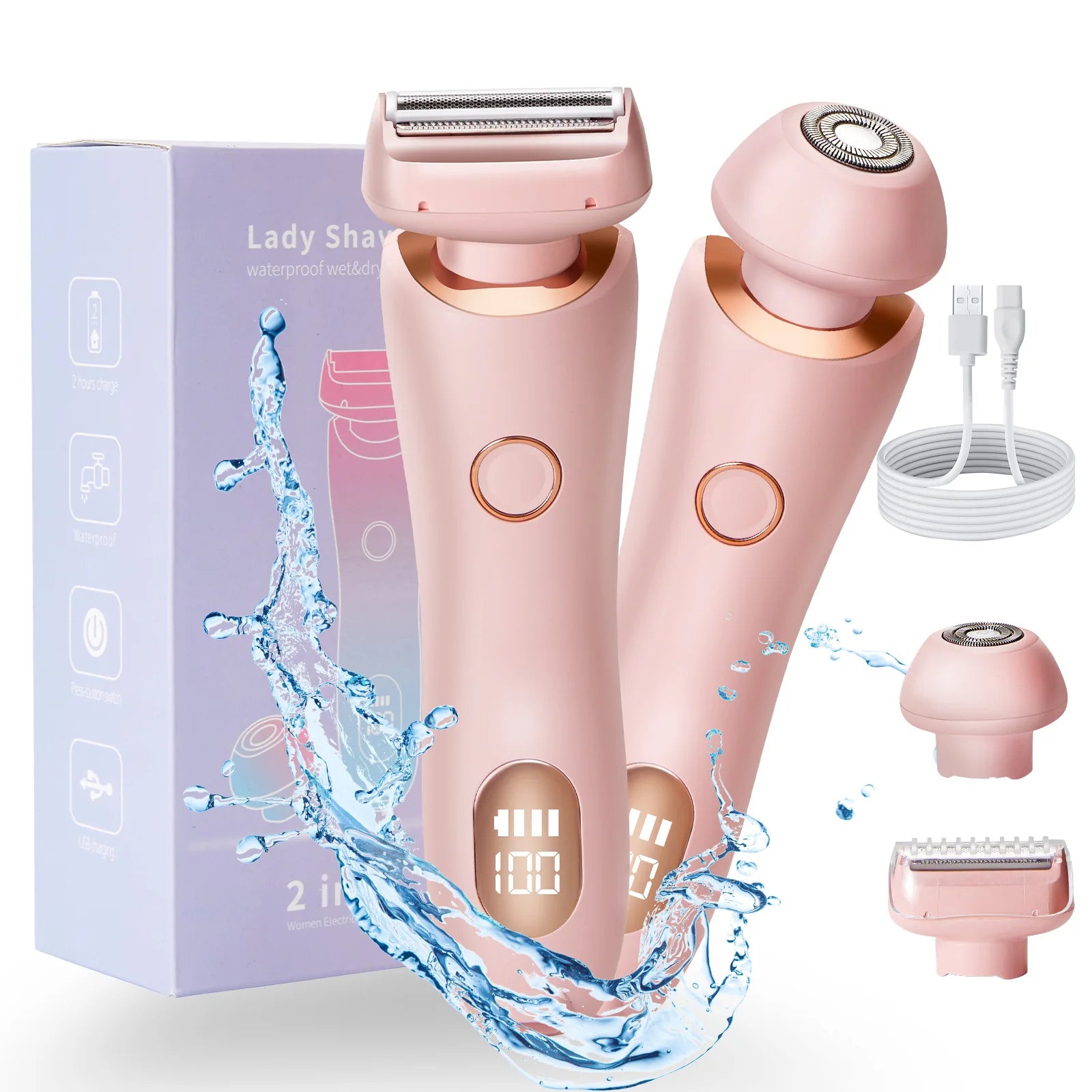Lulupurest™ 2-in-1 Electric Razor & Bikini Trimmer for Women