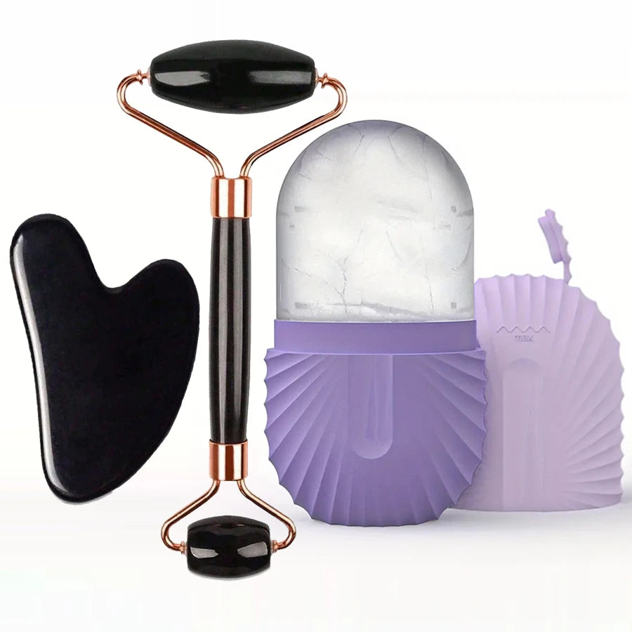 Lulupurest™ Ice Face Roller & Gua Sha Set
