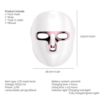 Lulupurest™ 7-Color LED Facial &amp; Neck Mask