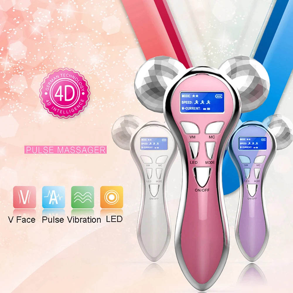 Lulupurest™ 4D EMS Microcurrent Face Massager Roller