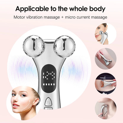 Lulupurest™ 4D Roller Facial Massager – Anti-Aging Face Lifting &amp; Contouring Tool