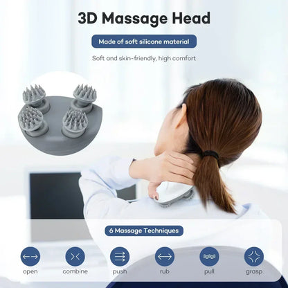 Lulupurest™ Electric Scalp &amp; Head Massager with Red Light Therapy