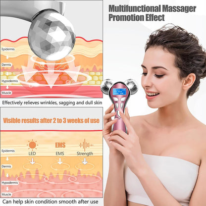 Lulupurest™ 4D EMS Microcurrent Face Massager Roller