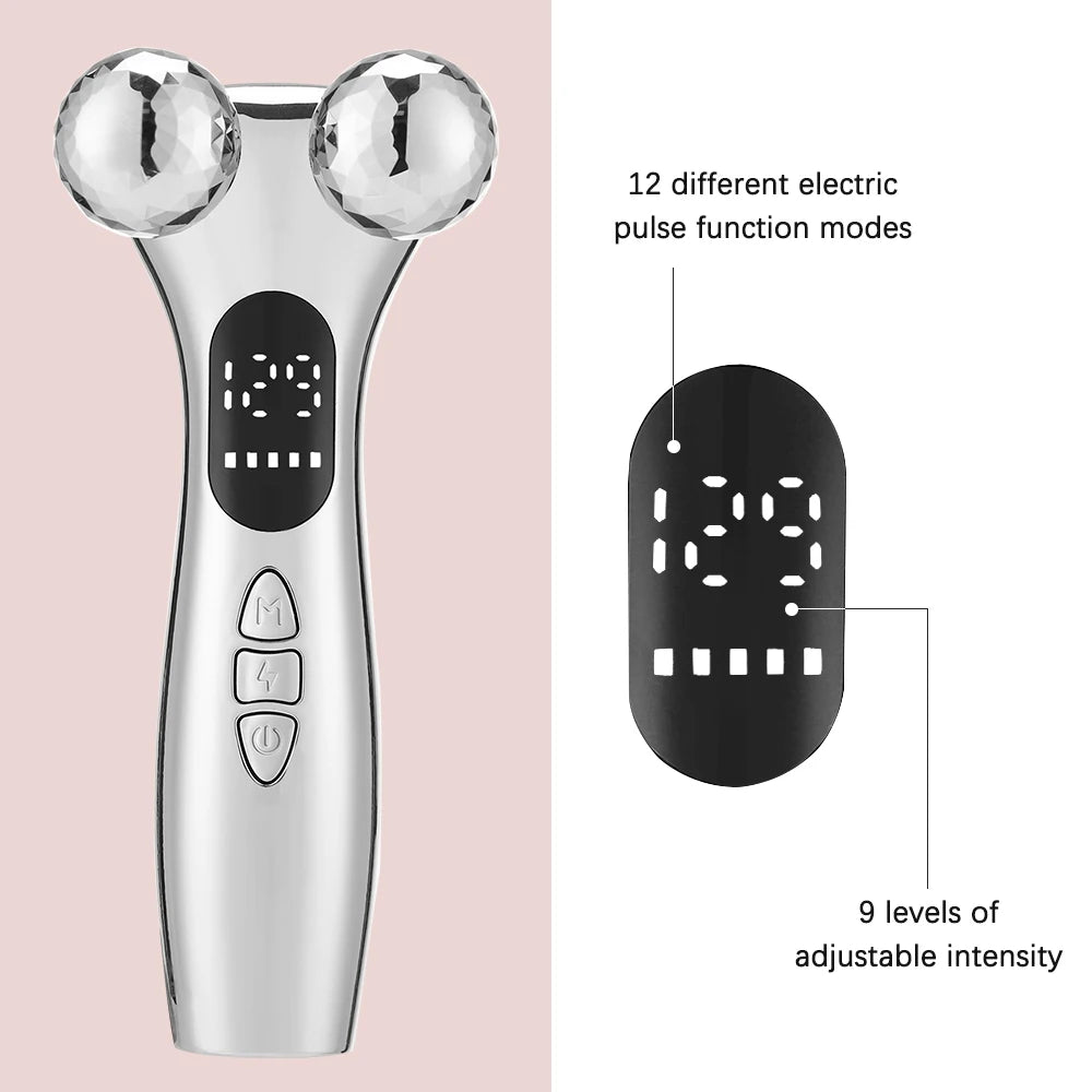 Lulupurest™ 4D Roller Facial Massager – Anti-Aging Face Lifting &amp; Contouring Tool