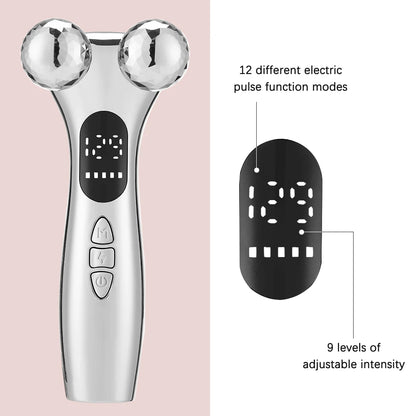 Lulupurest™ 4D Roller Facial Massager – Anti-Aging Face Lifting &amp; Contouring Tool