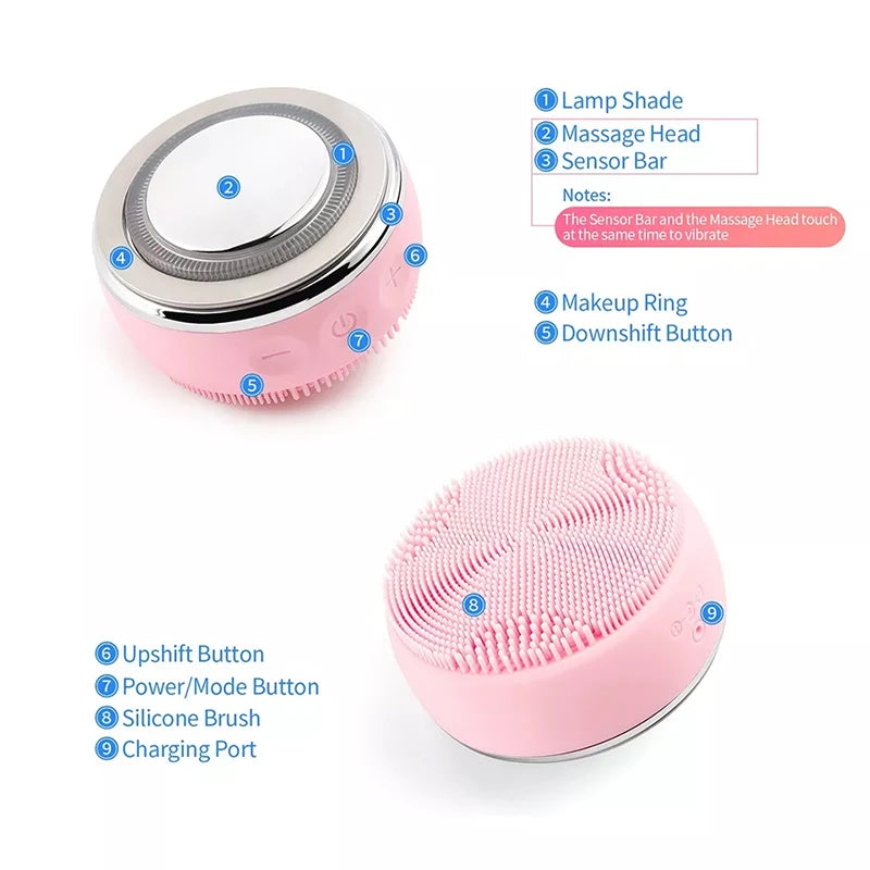 Lulupurest™ 2-in-1 LED Sonic Facial Cleansing Brush