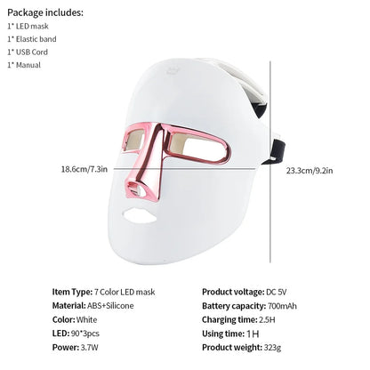 Lulupurest™ 7-Color LED Facial &amp; Neck Mask