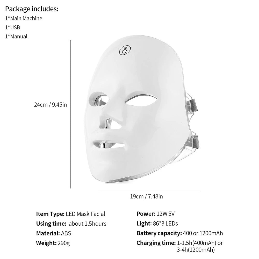 Lulupurest™ 7-Color LED Facial &amp; Neck Mask