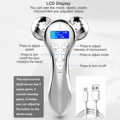 Lulupurest™ 4D EMS Microcurrent Face Massager Roller