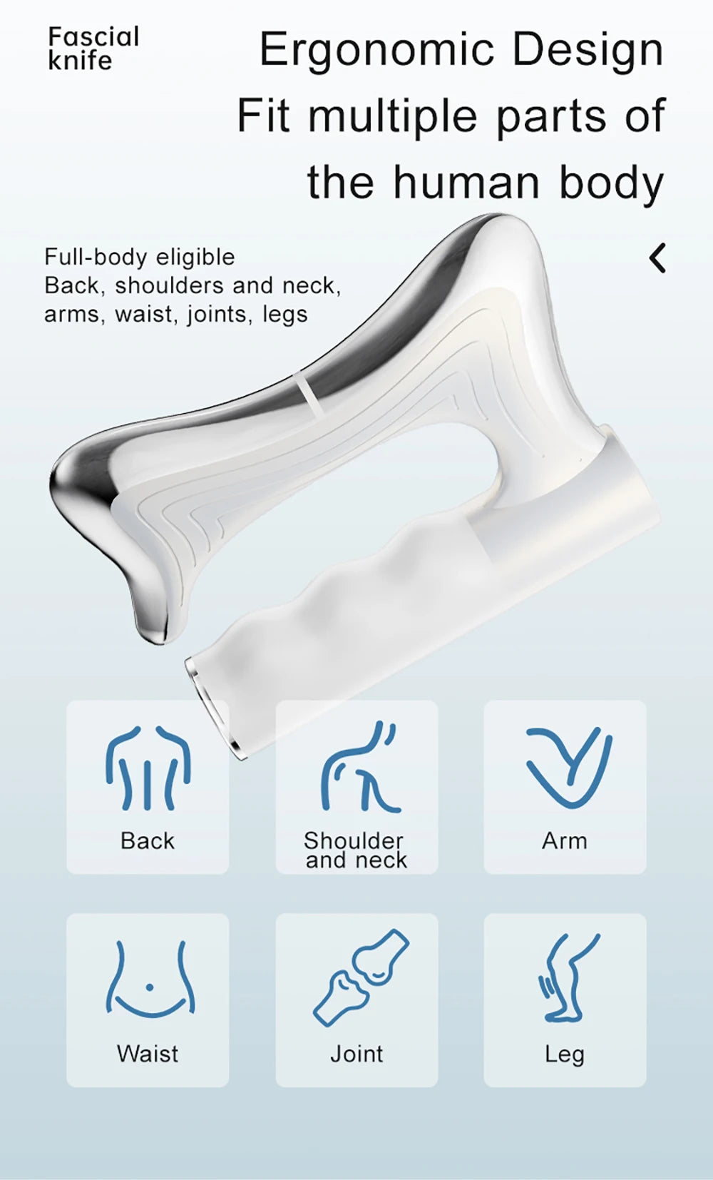 Electric Heating Fascia Knife Muscle Relaxation LCD Vibration Massager Warm Body Lifting Blade Comb Massage Tool