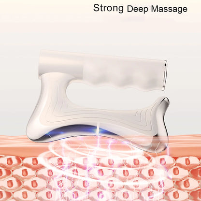 Electric Heating Fascia Knife Muscle Relaxation LCD Vibration Massager Warm Body Lifting Blade Comb Massage Tool