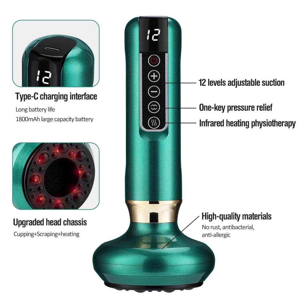 Lulupurest™ Electric Cupping &amp; Gua Sha Massager (6/12 Gear)