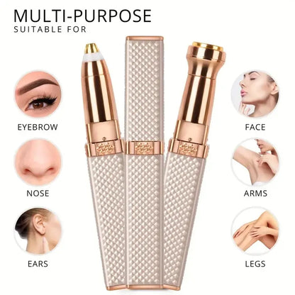 Lulupurest™ 2-in-1 Rechargeable Eyebrow &amp; Facial Hair Shaver