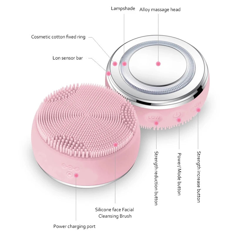 Lulupurest™ 2-in-1 LED Sonic Facial Cleansing Brush