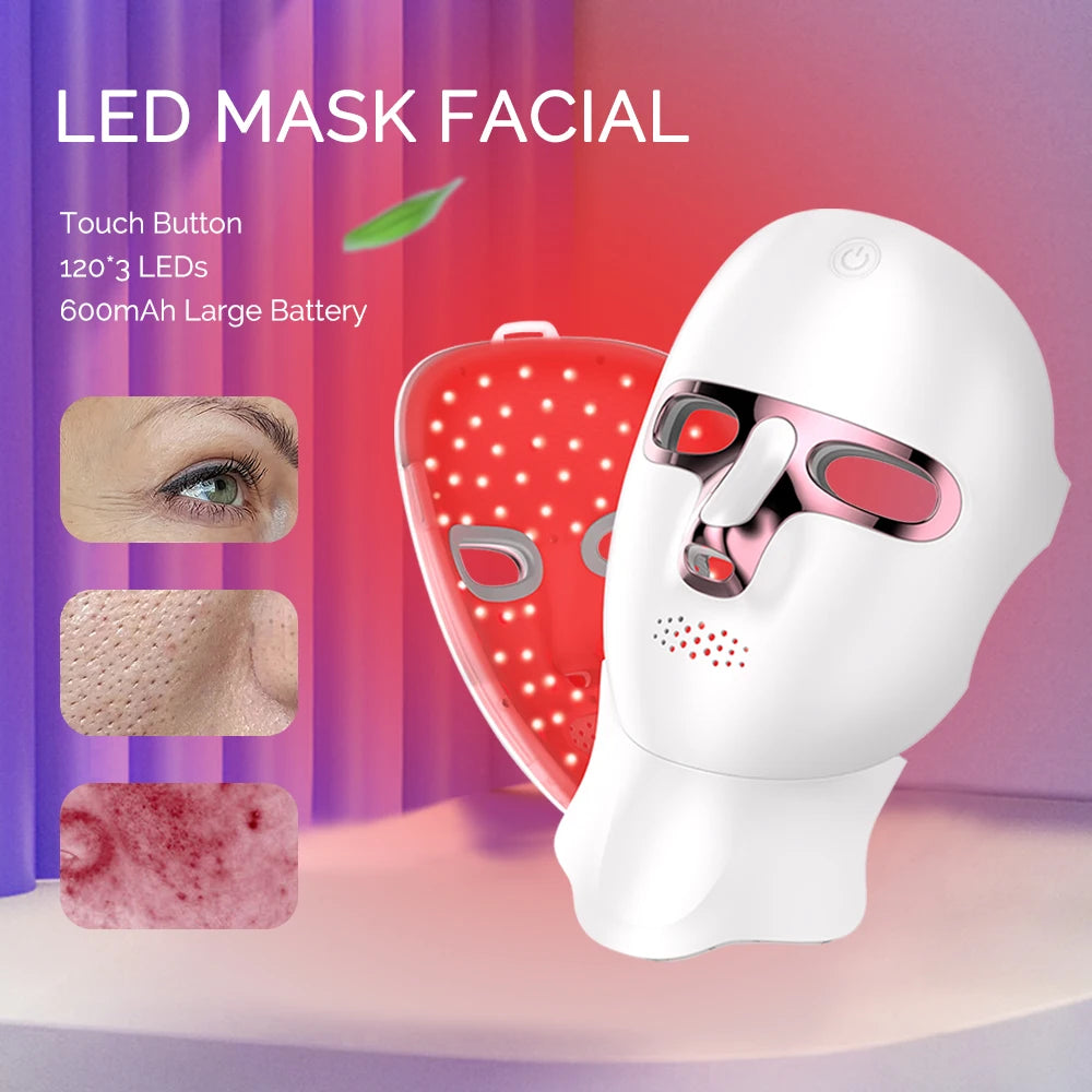 Lulupurest™ LED Face &amp; Neck Radiofrequency Light Therapy Mask