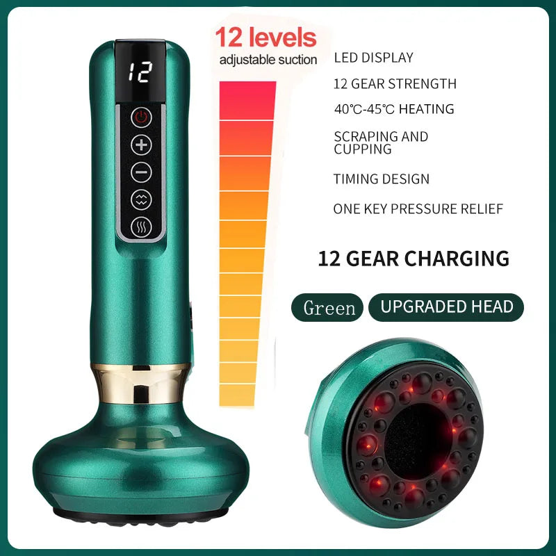 Lulupurest™ Electric Cupping &amp; Gua Sha Massager (6/12 Gear)