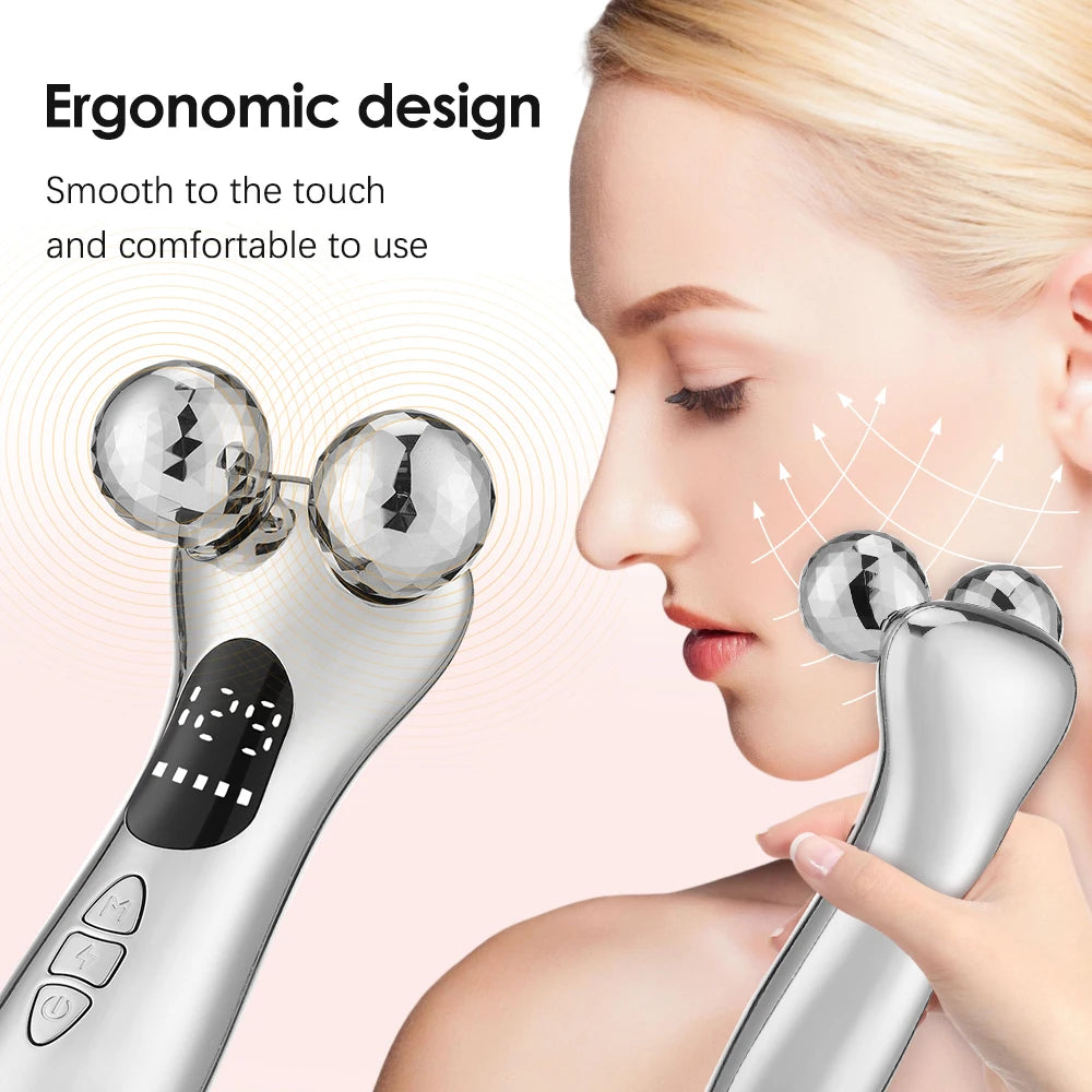 Lulupurest™ 4D Roller Facial Massager – Anti-Aging Face Lifting &amp; Contouring Tool