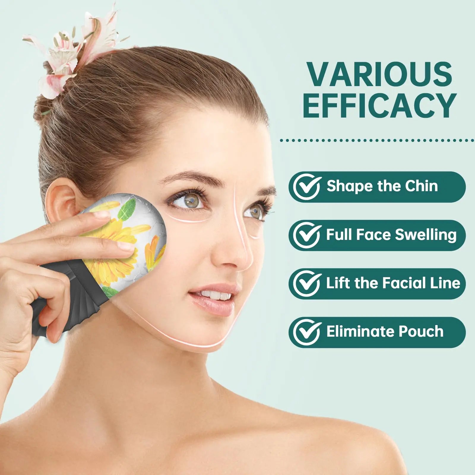 Lulupurest™ Ice Face Roller &amp; Gua Sha Set
