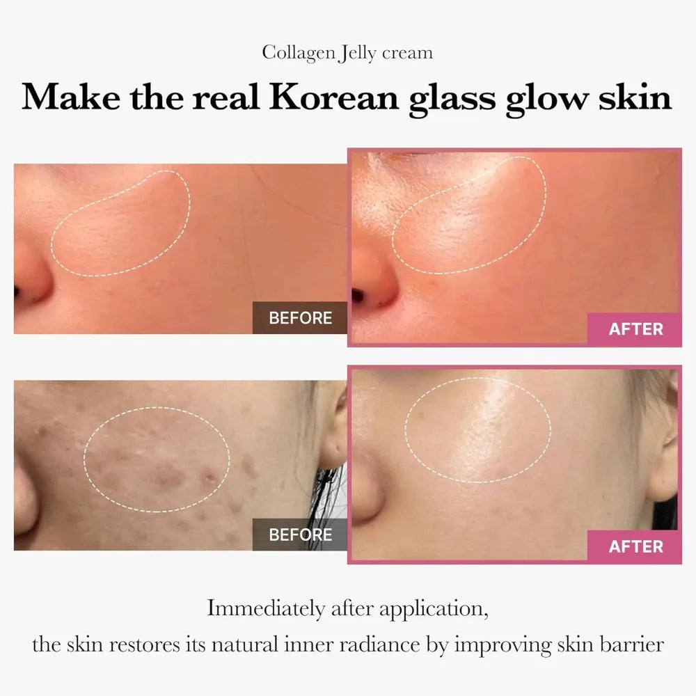 Jelly Face Cream Collagen Soft SPA Nourishing Moisturize Face Shrinks Pores Remove Comedones Jelly Essence Korean Skin Care