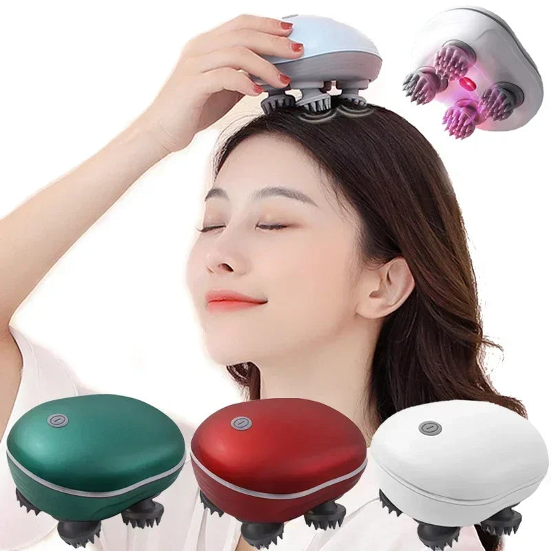 Lulupurest™ Electric Scalp &amp; Head Massager with Red Light Therapy