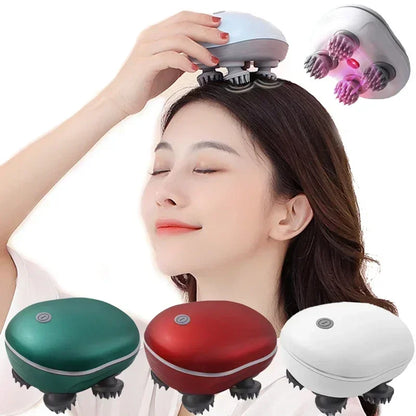 Lulupurest™ Electric Scalp &amp; Head Massager with Red Light Therapy