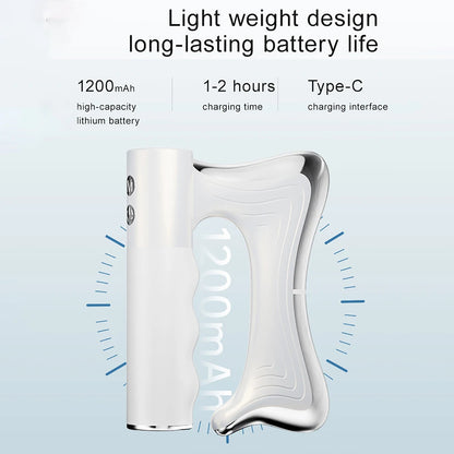 Electric Heating Fascia Knife Muscle Relaxation LCD Vibration Massager Warm Body Lifting Blade Comb Massage Tool