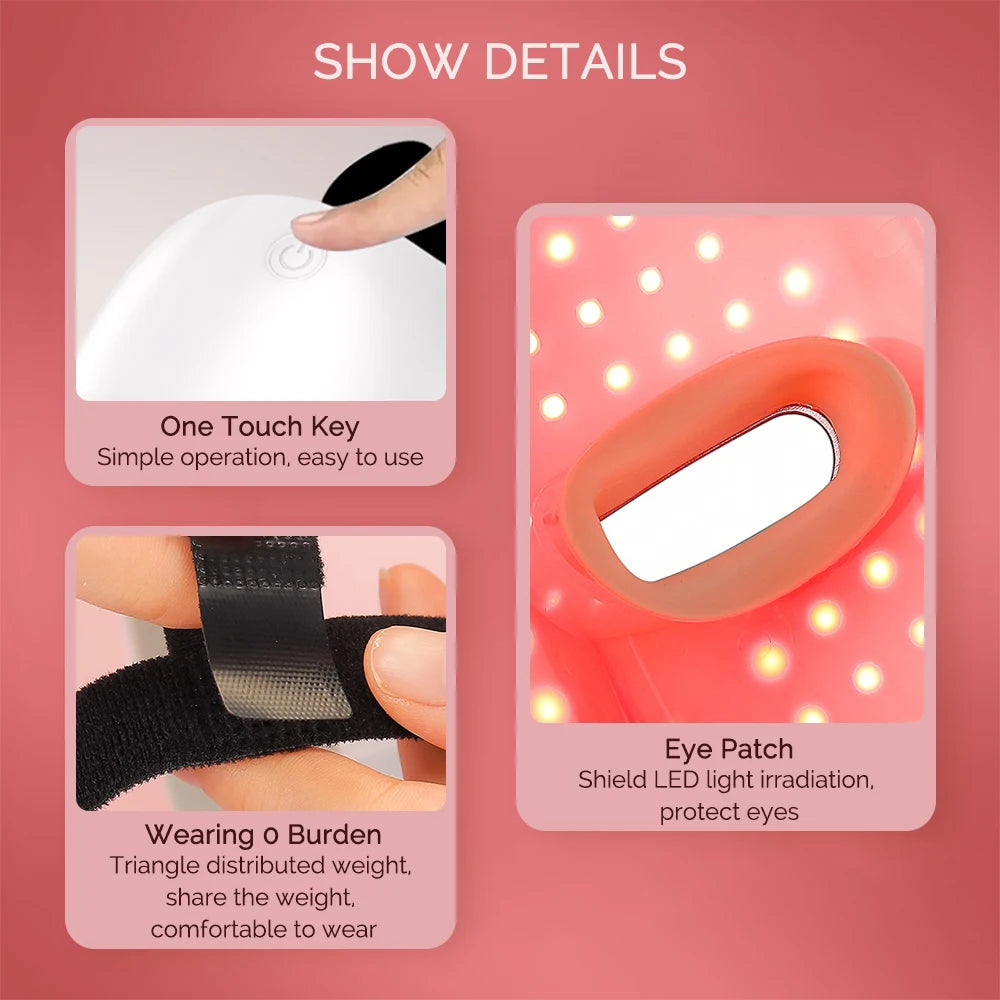 Lulupurest™ LED Face &amp; Neck Radiofrequency Light Therapy Mask