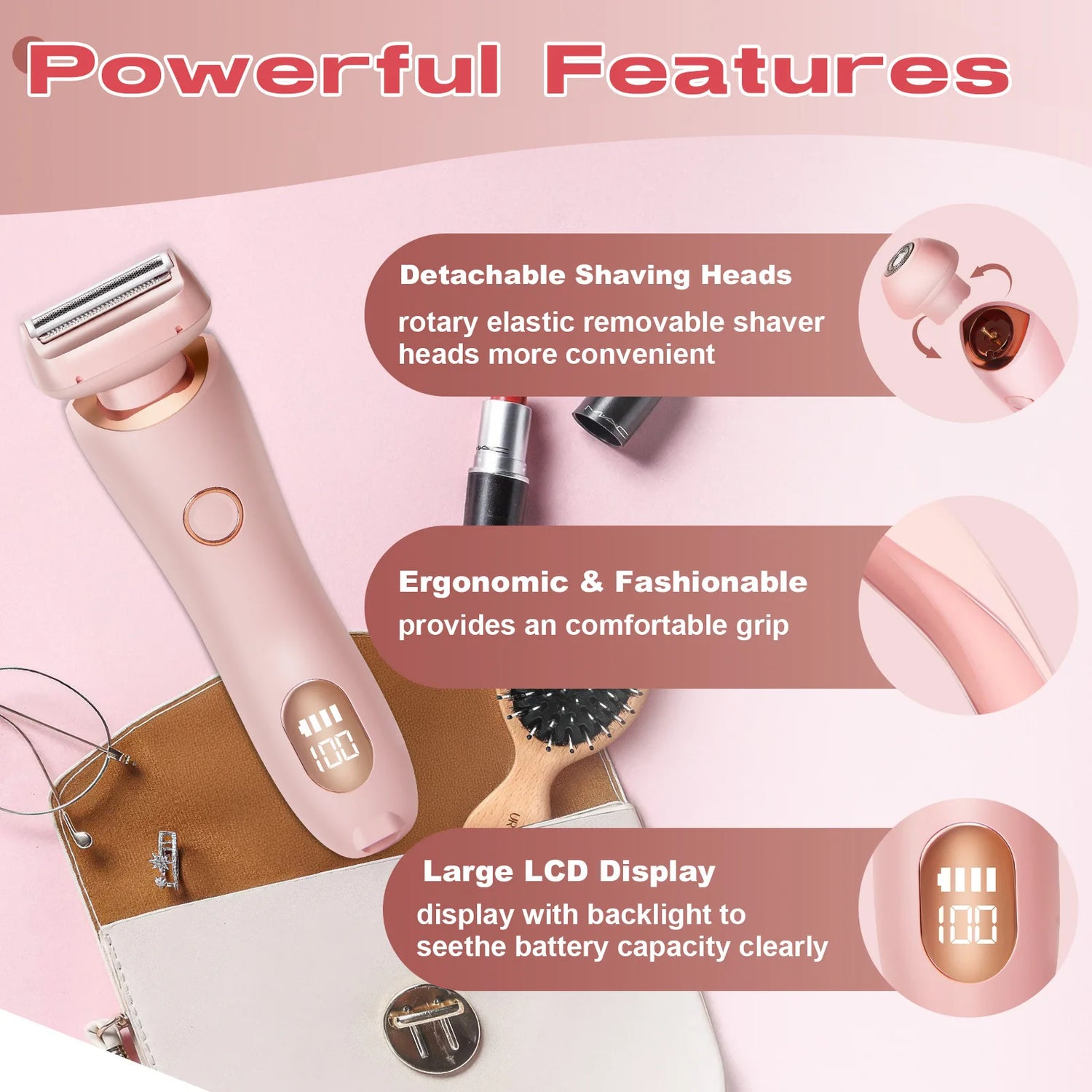 Lulupurest™ 2-in-1 Electric Razor &amp; Bikini Trimmer for Women