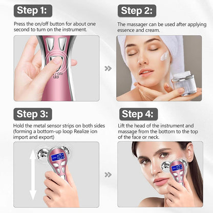 Lulupurest™ 4D EMS Microcurrent Face Massager Roller