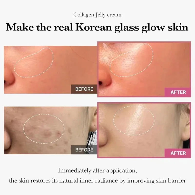 Jelly Face Cream Collagen Soft SPA Nourishing Moisturize Face Shrinks Pores Remove Comedones Jelly Essence Korean Skin Care