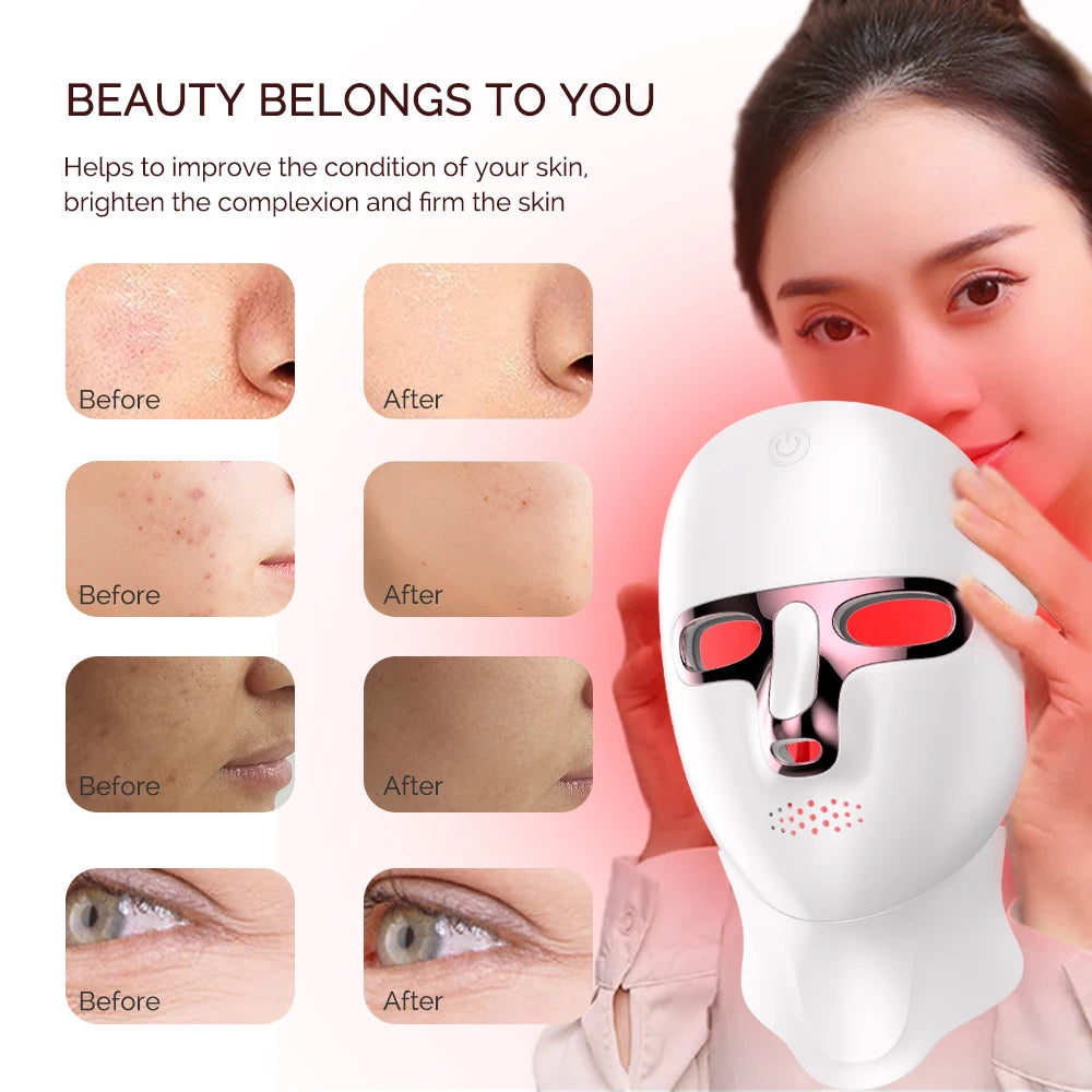 Lulupurest™ LED Face &amp; Neck Radiofrequency Light Therapy Mask