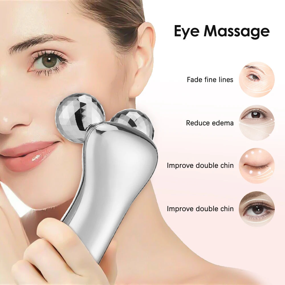 Lulupurest™ 4D Roller Facial Massager – Anti-Aging Face Lifting &amp; Contouring Tool