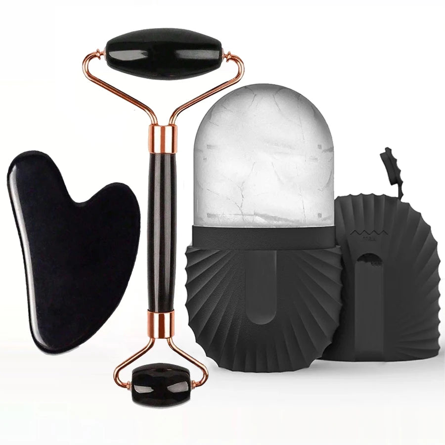 Lulupurest™ Ice Face Roller &amp; Gua Sha Set