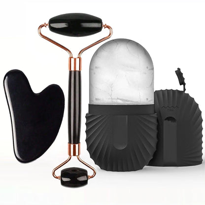 Lulupurest™ Ice Face Roller &amp; Gua Sha Set