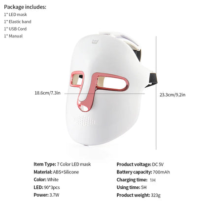 Lulupurest™ 7-Color LED Facial &amp; Neck Mask