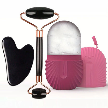 Lulupurest™ Ice Face Roller &amp; Gua Sha Set