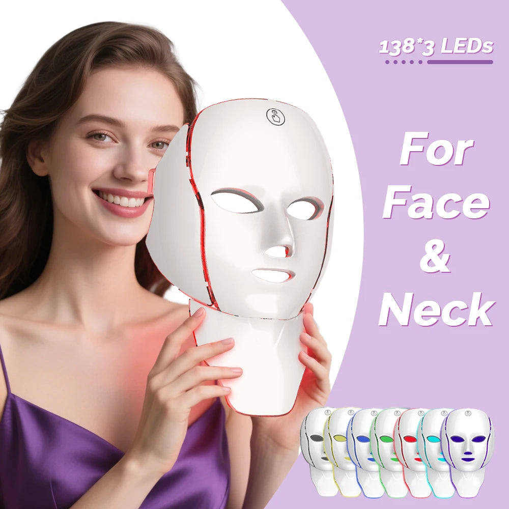 Lulupurest™ 7-Color LED Facial &amp; Neck Mask