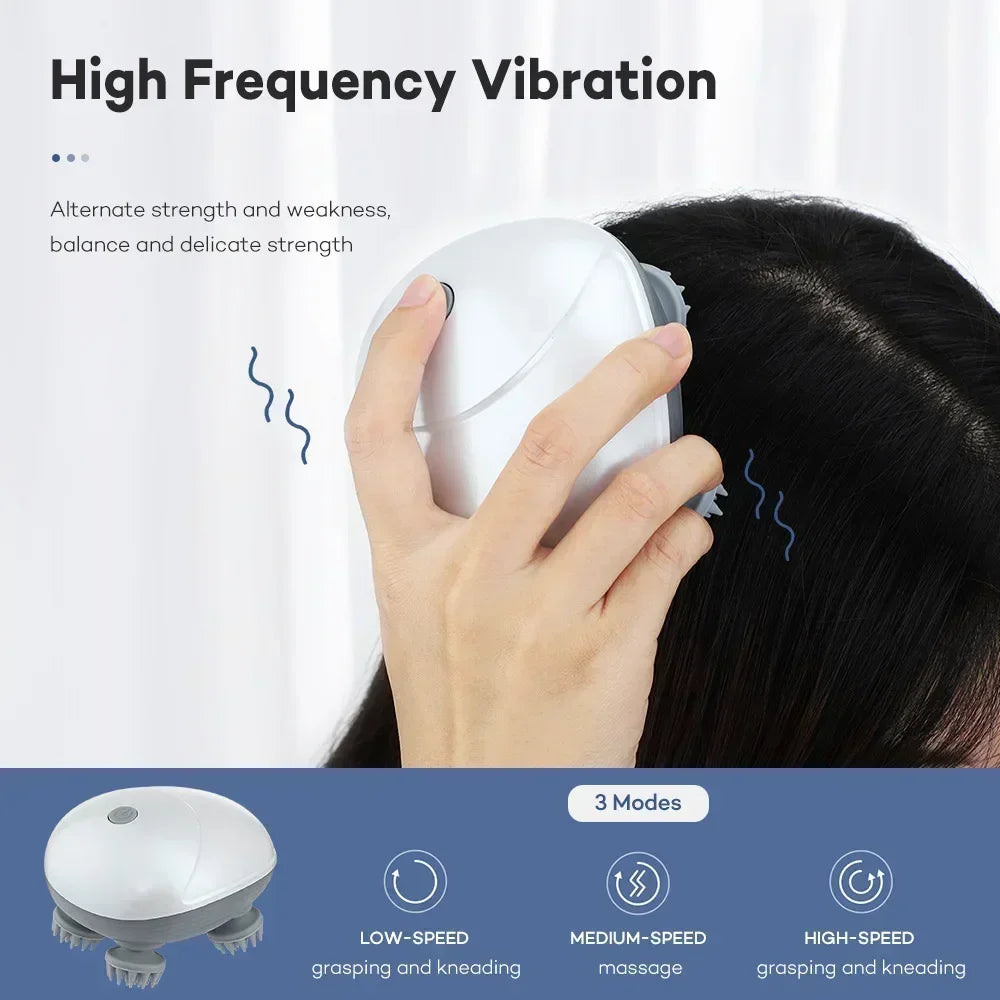 Lulupurest™ Electric Scalp &amp; Head Massager with Red Light Therapy