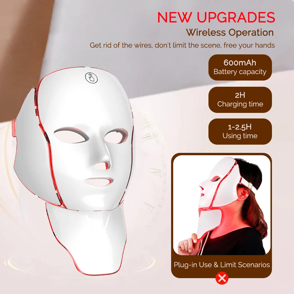 Lulupurest™ 7-Color LED Facial &amp; Neck Mask