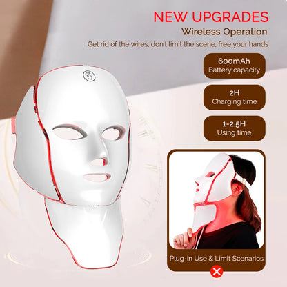 Lulupurest™ 7-Color LED Facial &amp; Neck Mask